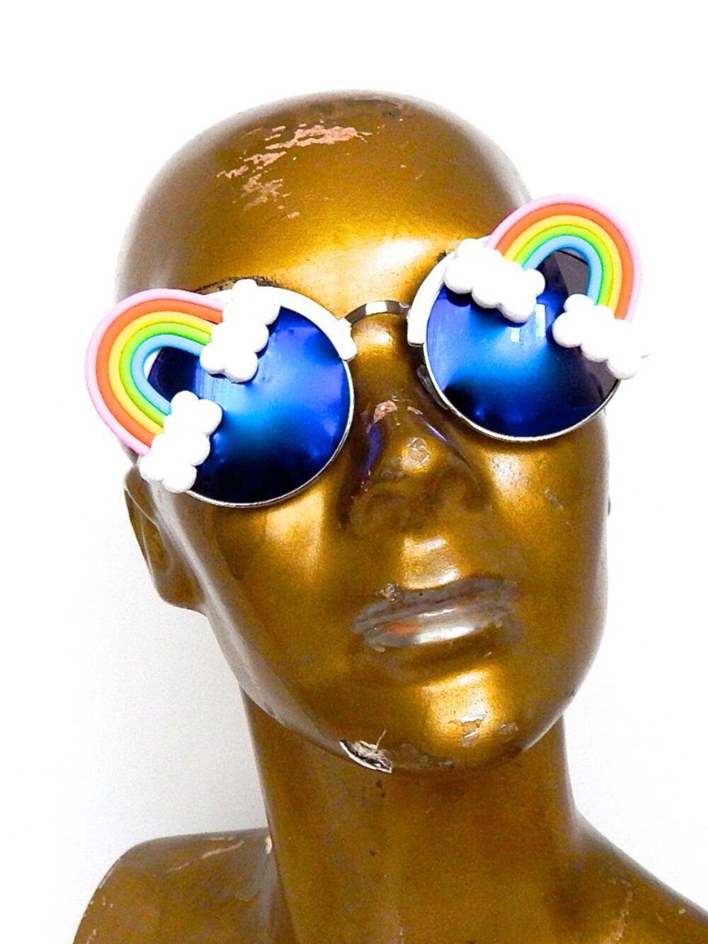 GASOLINE GLAMOUR FANTASIA NEON ACID COCO SUNGLASSES WHITE 🌈🌈🌈